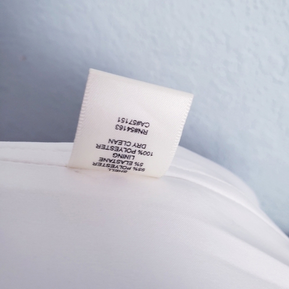 Eliza J White Off Shoulder Scuba Cropped Top - Picture 6 of 6